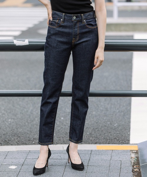 Munich（ミューニック）の「10.5ozウォッシュスラブデニムテーパードスラウチパンツ（デニムパンツ・レディース・インディゴブルー・XXS/XS/S/M）」の15枚目の写真