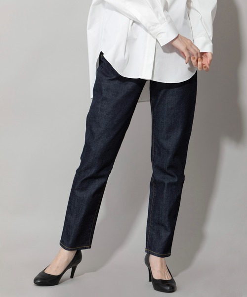 Munich（ミューニック）の「10.5ozウォッシュスラブデニムテーパードスラウチパンツ（デニムパンツ・レディース・インディゴブルー・XXS/XS/S/M）」の18枚目の写真