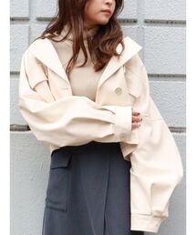 MURUA | フェイクレザーショートジャケット(ライダースジャケット)