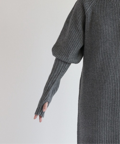 cepo(セポ)の「袖キリカエ ハイネックニットワンピース(ワンピース・レディース・オフホワイト/ブラック/グレー・FREE)」の15枚目の写真