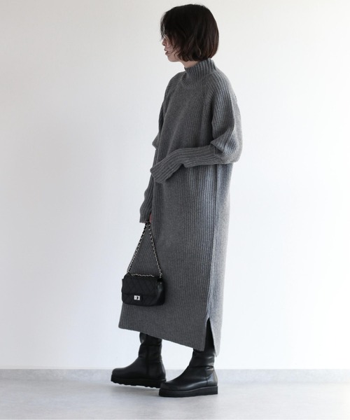 cepo(セポ)の「袖キリカエ ハイネックニットワンピース(ワンピース・レディース・オフホワイト/ブラック/グレー・FREE)」の7枚目の写真