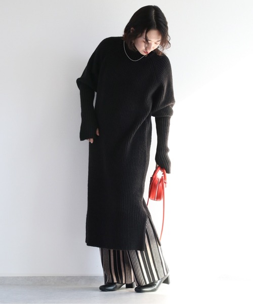 cepo(セポ)の「袖キリカエ ハイネックニットワンピース(ワンピース・レディース・オフホワイト/ブラック/グレー・FREE)」の21枚目の写真