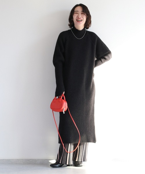 cepo(セポ)の「袖キリカエ ハイネックニットワンピース(ワンピース・レディース・オフホワイト/ブラック/グレー・FREE)」の16枚目の写真