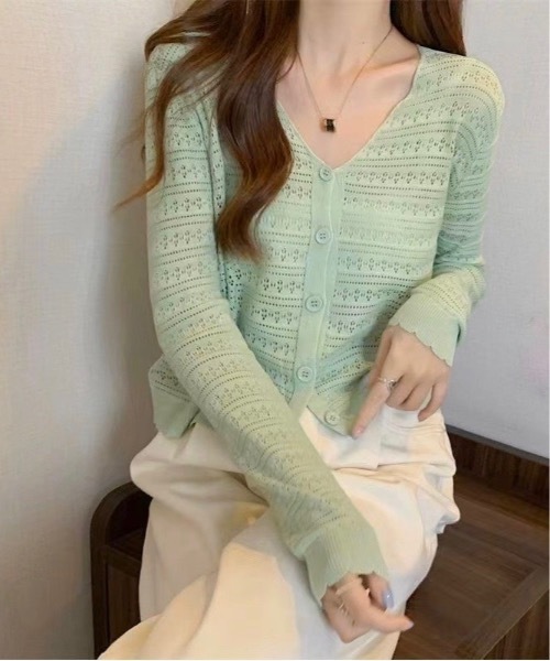 Burner(バーナー)の「【OKUOKU 0909】レース編み カーディガン oku-tops-683151548293-188(カーディガン/ボレロ・レディース・C/A/D/B・FREE)」の4枚目の写真