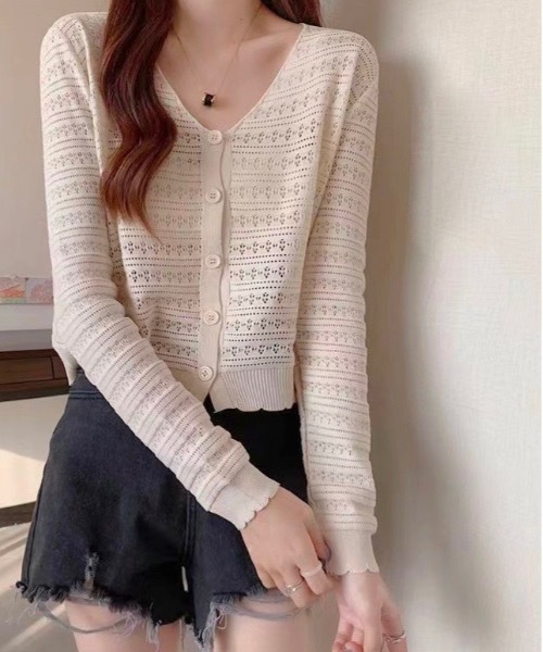 Burner(バーナー)の「【OKUOKU 0909】レース編み カーディガン oku-tops-683151548293-188(カーディガン/ボレロ・レディース・C/A/D/B・FREE)」の8枚目の写真