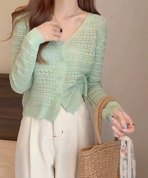 Burner(バーナー)の「【OKUOKU 0909】レース編み カーディガン oku-tops-683151548293-188(カーディガン/ボレロ・レディース・C/A/D/B・FREE)」の9枚目の写真