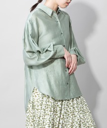 Munich | シャイニーローンタンブラータックスリーブシャツ(シャツ/ブラウス)