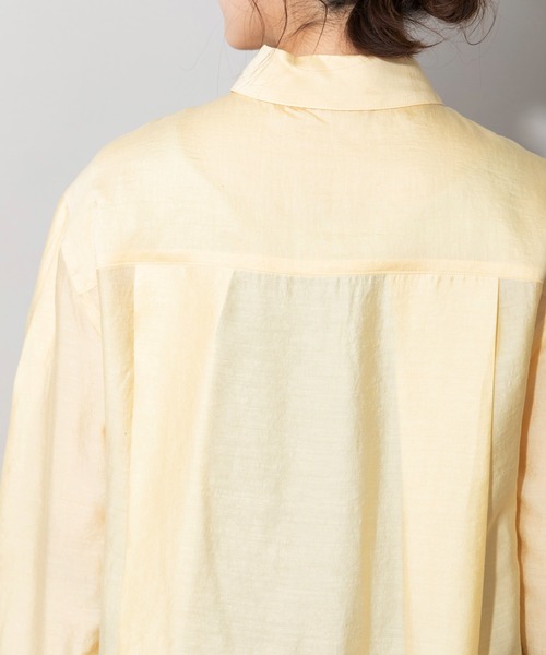 Munich（ミューニック）の「シャイニーローンタンブラータックスリーブシャツ（シャツ/ブラウス・レディース・イエロー/ラベンダー/ライトカーキ/ホワイト・FREE）」の14枚目の写真