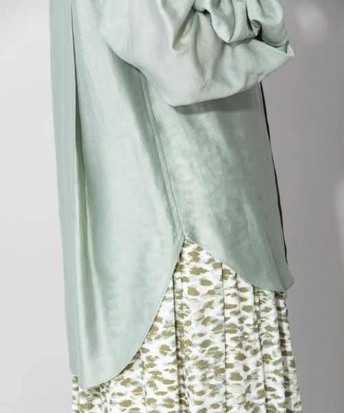 Munich（ミューニック）の「シャイニーローンタンブラータックスリーブシャツ（シャツ/ブラウス・レディース・イエロー/ラベンダー/ライトカーキ/ホワイト・FREE）」の8枚目の写真