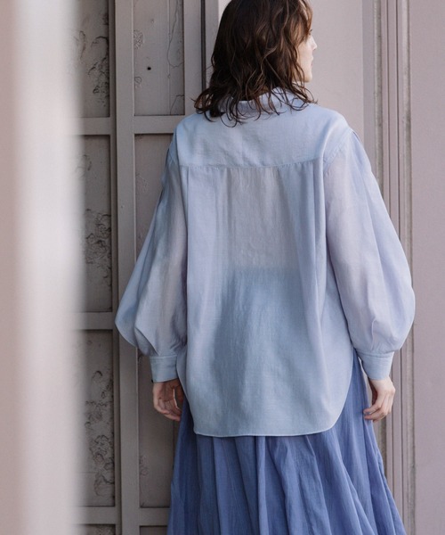 Munich（ミューニック）の「シャイニーローンタンブラータックスリーブシャツ（シャツ/ブラウス・レディース・イエロー/ラベンダー/ライトカーキ/ホワイト・FREE）」の15枚目の写真