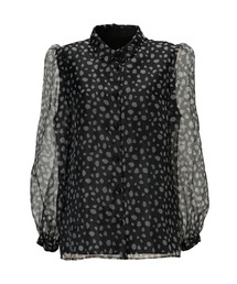 【BORDERS at BALCONY / ボーダーズアットバルコニー】ORGANDY PRINTED BLOUSE / オーガンジープリントブラウス
