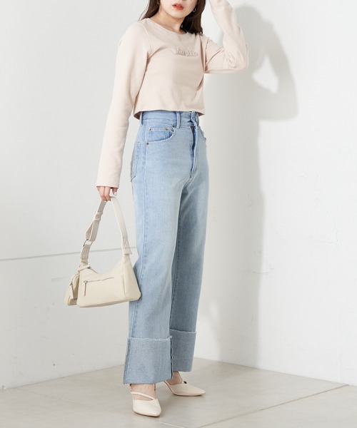 ❤️TO BE CHIC ❤️ビーズ付きカットソー美品 TO BE CHIC tシャツ ビジューロゴ カットソー レディース