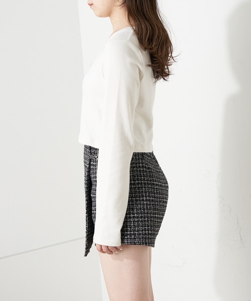 Chico（チコ）の「【2023SS】ビーズロゴチビロンT（Tシャツ/カットソー・レディース・ブラック/アイボリー/ピンクベージュ/ホワイト系その他2・FREE）」の9枚目の写真