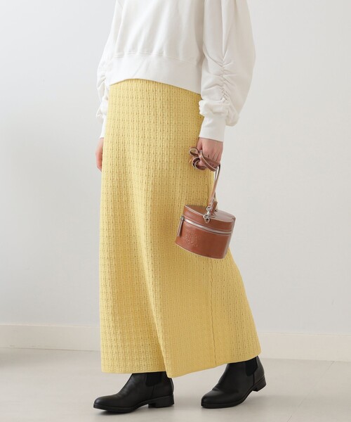 Ray BEAMS（レイビームス）の「Ray BEAMS / ガラアミ ニット タイト スカート（スカート・レディース・ブルー/イエロー・ONE SIZE）」の6枚目の写真
