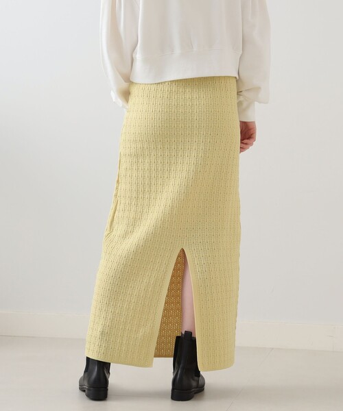 Ray BEAMS（レイビームス）の「Ray BEAMS / ガラアミ ニット タイト スカート（スカート・レディース・ブルー/イエロー・ONE SIZE）」の7枚目の写真