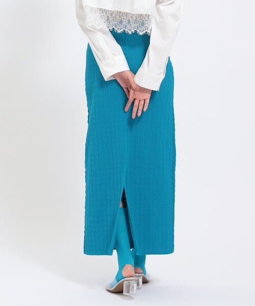 Ray BEAMS（レイビームス）の「Ray BEAMS / ガラアミ ニット タイト スカート（スカート・レディース・ブルー/イエロー・ONE SIZE）」の17枚目の写真