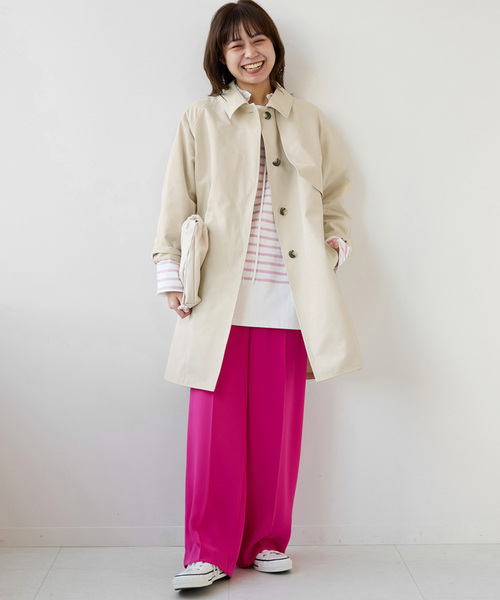 JOURNAL STANDARD relume（ジャーナルスタンダード　レリューム）の「スラックコート（ステンカラーコート・レディース・アイボリー・38/36）」の2枚目の写真