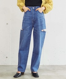 tiptop | 【2サイズ展開】サイドダメージデニムパンツ【web限定カラーあり】(デニムパンツ)