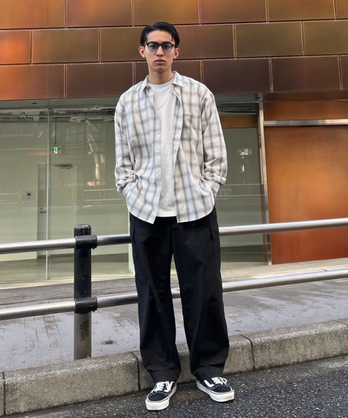 CIAOPANIC（チャオパニック）の「オンブレチェックシャツ（シャツ/ブラウス・レディース・ブラック/ブルー/ホワイト/グリーン/ブラウン/ブラック系その他/グレー・MEDIUM/LARGE）」の12枚目の写真