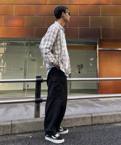 CIAOPANIC（チャオパニック）の「オンブレチェックシャツ（シャツ/ブラウス・レディース・ブラック/ブルー/ホワイト/グリーン/ブラウン/ブラック系その他/グレー・MEDIUM/LARGE）」の14枚目の写真