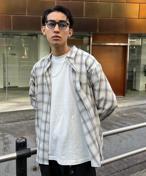 CIAOPANIC（チャオパニック）の「オンブレチェックシャツ（シャツ/ブラウス・レディース・ブラック/ブルー/ホワイト/グリーン/ブラウン/ブラック系その他/グレー・MEDIUM/LARGE）」の17枚目の写真