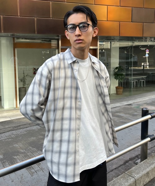 CIAOPANIC（チャオパニック）の「オンブレチェックシャツ（シャツ/ブラウス・レディース・ブラック/ブルー/ホワイト/グリーン/ブラウン/ブラック系その他/グレー・MEDIUM/LARGE）」の18枚目の写真