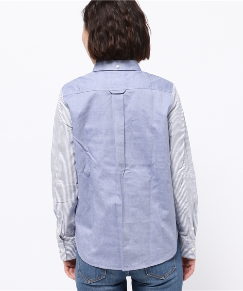 OUTLET（アウトレット）の「【BLOOM&BRANCH】SOスピンOXバイカラーSH（シャツ/ブラウス・レディース・ブルー/ストライプ・36/34）」の5枚目の写真