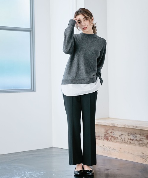 Days（デイズ）の「【Oeillet】タックプレスフレアーパンツ（ウイエ）（その他パンツ・レディース・ブラック/ベージュ/キャメル/ブルー/ダークグリーン/ピンク・LL/M/L）」の11枚目の写真