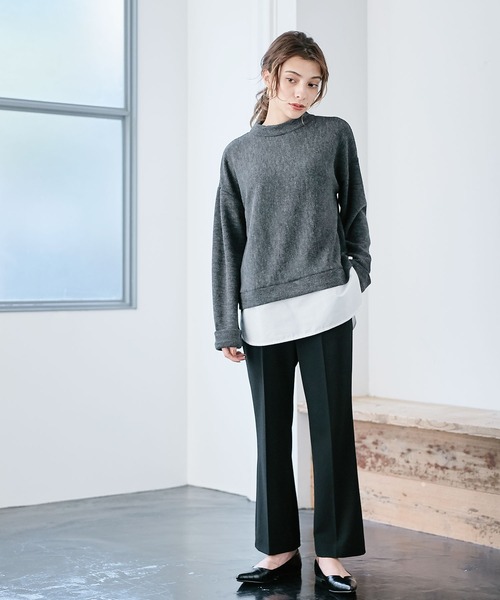 Days（デイズ）の「【Oeillet】タックプレスフレアーパンツ（ウイエ）（その他パンツ・レディース・ブラック/ベージュ/キャメル/ブルー/ダークグリーン/ピンク・LL/M/L）」の12枚目の写真