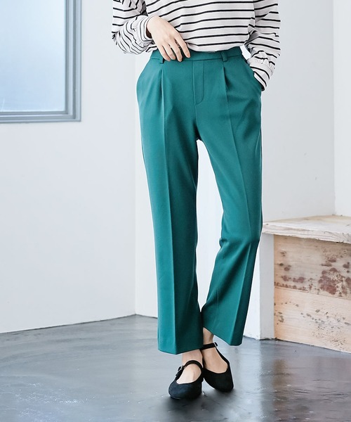 Days（デイズ）の「【Oeillet】タックプレスフレアーパンツ（ウイエ）（その他パンツ・レディース・ブラック/ベージュ/キャメル/ブルー/ダークグリーン/ピンク・LL/M/L）」の16枚目の写真