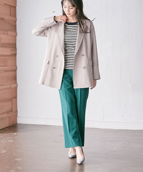 Days（デイズ）の「【Oeillet】タックプレスフレアーパンツ（ウイエ）（その他パンツ・レディース・ブラック/ベージュ/キャメル/ブルー/ダークグリーン/ピンク・LL/M/L）」の14枚目の写真