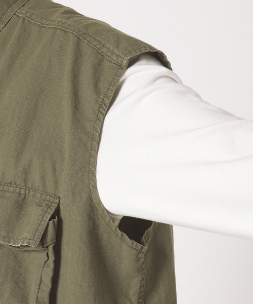 SLOBE IENA（スローブイエナ）の「【ROTHCO/ロスコ】BDSHノースリーブブルゾン（ミリタリージャケット・レディース・カーキ・FREE）」の17枚目の写真