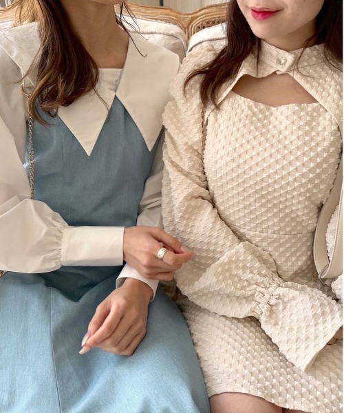 OLIVE des OLIVE（オリーブデオリーブ）の「ミニパワショルワンピース（ワンピース・レディース・ベージュ/アイボリー・FREE）」の14枚目の写真