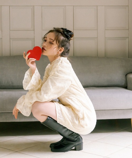 OLIVE des OLIVE（オリーブデオリーブ）の「ミニパワショルワンピース（ワンピース・レディース・ベージュ/アイボリー・FREE）」の21枚目の写真