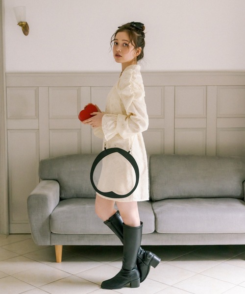 OLIVE des OLIVE（オリーブデオリーブ）の「ミニパワショルワンピース（ワンピース・レディース・ベージュ/アイボリー・FREE）」の18枚目の写真