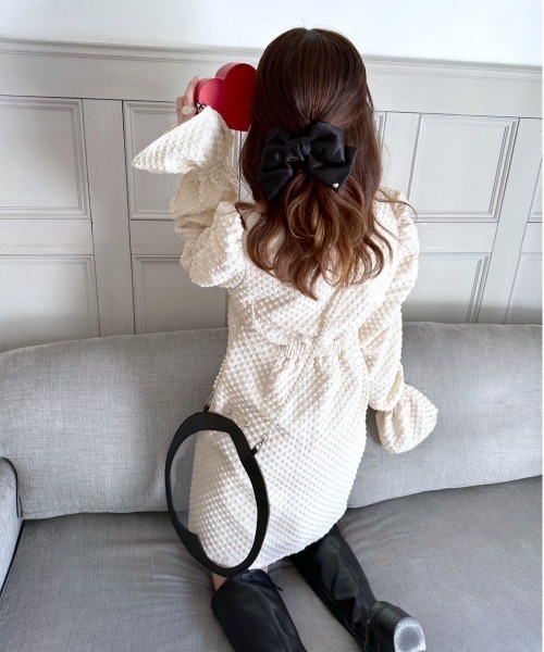 OLIVE des OLIVE（オリーブデオリーブ）の「ミニパワショルワンピース（ワンピース・レディース・ベージュ/アイボリー・FREE）」の19枚目の写真