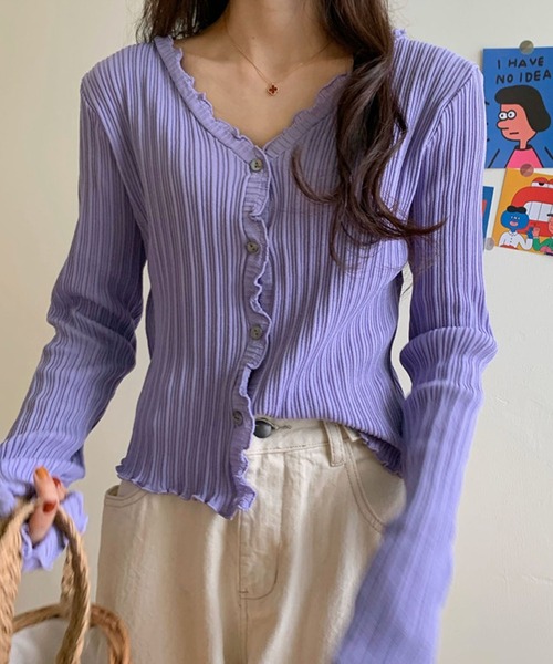 Girly Doll(ガーリードール)の「カーディガン(カーディガン/ボレロ・レディース・イエロー/パープル/グリーン/ブラウン/ピンク/ブラック・F)」の20枚目の写真