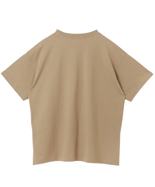 andme(アンドミー)の「コットンクルーネック半袖Tシャツ(Tシャツ/カットソー・レディース・オフホワイト/チャコールグレー/ブラック/ベージュ/オートミール/ブルー系その他・S/M)」の8枚目の写真