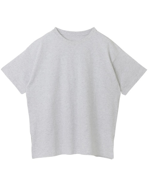 andme(アンドミー)の「コットンクルーネック半袖Tシャツ(Tシャツ/カットソー・レディース・オフホワイト/チャコールグレー/ブラック/ベージュ/オートミール/ブルー系その他・S/M)」の13枚目の写真