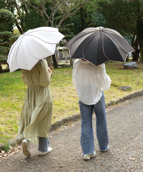 UVO（ウーボ）の「★完全遮光100% 最強の日傘「UVO（ウーボ）」8本骨 長傘 フローラル Wpc.（長傘・レディース・ベージュ/ピンク/ブラック/オフホワイト/ラベンダー/グレー・FREE）」の21枚目の写真