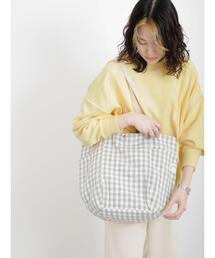 Samansa Mos2 blue | サイドポケットトートバッグ(ハンドバッグ)