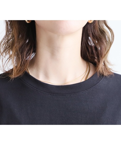 reca(レカ)の「ビッグドルマンスリーブプルオーバー(Tシャツ/カットソー・レディース・パープル/ブラック/オフホワイト/グレイッシュベージュ・FREE)」の17枚目の写真
