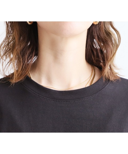 reca(レカ)の「ビッグドルマンスリーブプルオーバー(Tシャツ/カットソー・レディース・パープル/ブラック/オフホワイト/グレイッシュベージュ・FREE)」の15枚目の写真
