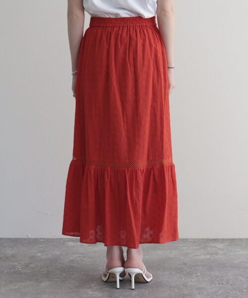 fredy emue（フレディエミュ）の「【fredy emue/フレディエミュ】コットンレースティアードスカート（スカート・レディース・ブラック/レッド/オフホワイト・36/38）」の16枚目の写真