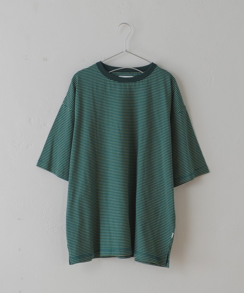 MONCLER◆Tシャツ/コットン/マルチカラー/ボーダー/SCOM-16-874 セール】【UNISEX】マイクロボーダーTシャツ（Tシャツ