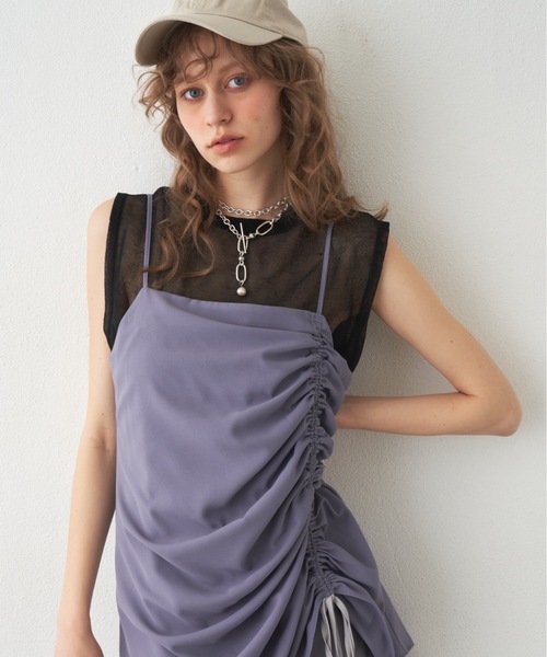 LA BELLE ETUDE(ラベルエチュード)の「シースルークルーネックニット(Tシャツ/カットソー・レディース・パープル/モカ/ホワイト/ブラック・FREE)」の17枚目の写真
