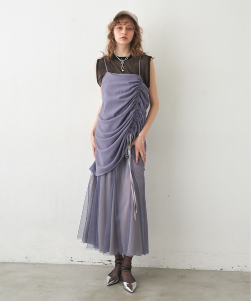 LA BELLE ETUDE(ラベルエチュード)の「シースルークルーネックニット(Tシャツ/カットソー・レディース・パープル/モカ/ホワイト/ブラック・FREE)」の6枚目の写真