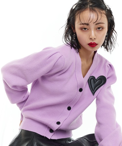 Narcissus(ナルシス)の「【Narcissus】ハートカーディガン(カーディガン/ボレロ・レディース・ブラック/ラベンダー・FREE)」の15枚目の写真