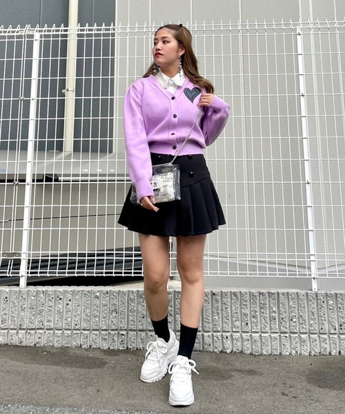 Narcissus(ナルシス)の「【Narcissus】ハートカーディガン(カーディガン/ボレロ・レディース・ブラック/ラベンダー・FREE)」の14枚目の写真