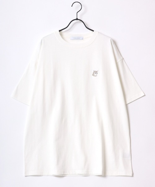 Lazar 別注 Animal One Point Embroidery Tee/オーバーサイズ ワン